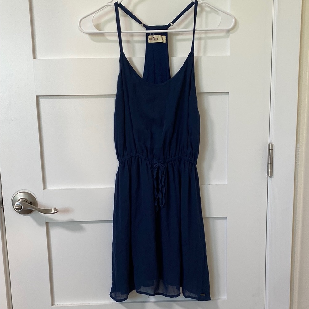 Hollister Navy Blue Sleeveless Racerback Adjustable Strap Dress Small